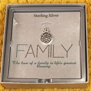 Sterling silver charm with hearts